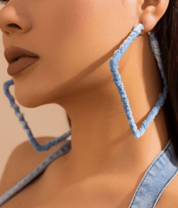 TammyZ Denim Hoop Earrings