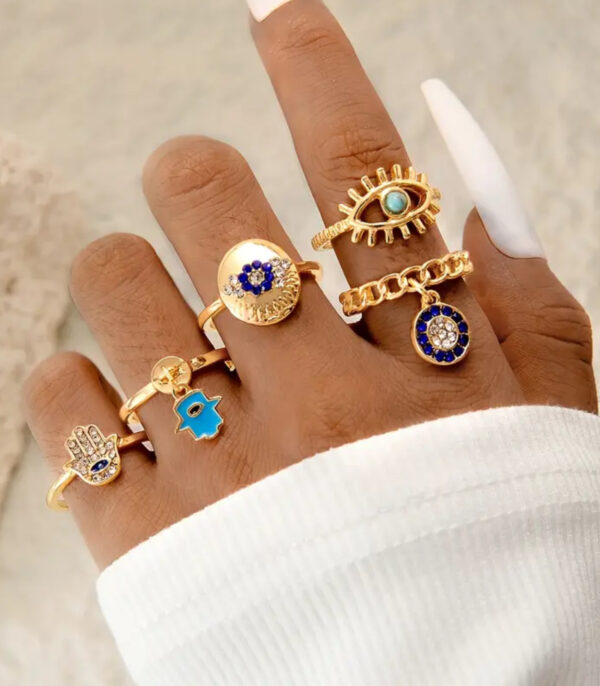 TammyZ Bohemian Eye Ring Set
