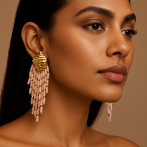 TammyZ Acrylic Beaded Drop Dangle Earrings