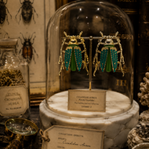 Cicada Earrings - Green