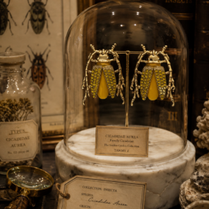 Cicada Earrings - Yellow