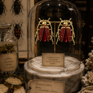 Cicada Earrings - Red