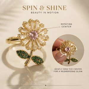 Rose Bloom Spinner Ring