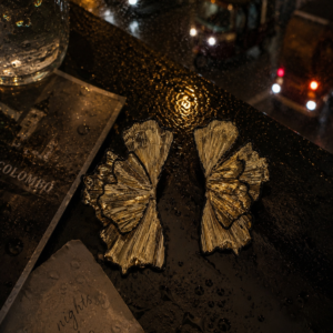 Midnight Ginkgo Earrings