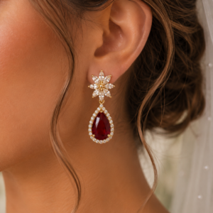 The Red Valencia Earrings