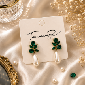 Crystal Pearl Vine Earrings