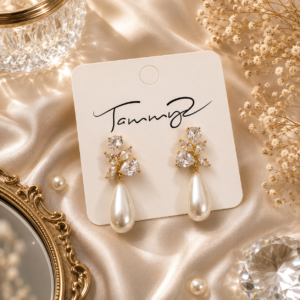 Crystal Pearl Vine Earring