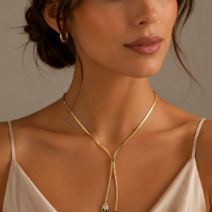 Emerald Serpent Necklace (stainless steel)