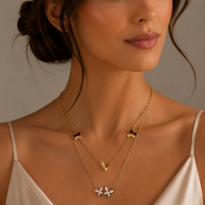 Butterfly Waltz Necklace (stainless steel)