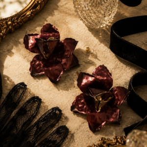 Hammered Flower Earrings