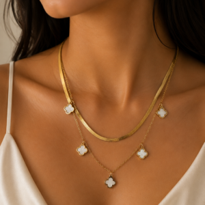 Pearl Symphony Necklace - stainless steel