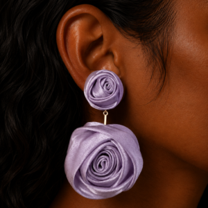 Lilac Rose Earrings