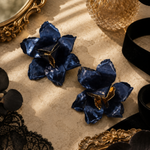 Hammered Flower Earrings