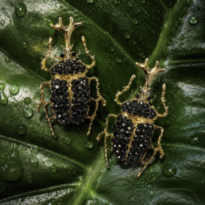 Velvet Beetle Earrings