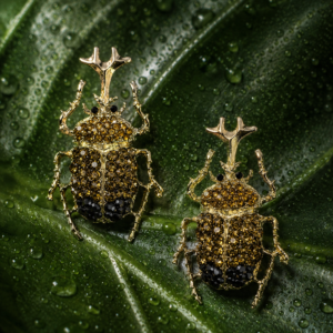 Velvet Beetle Earrings