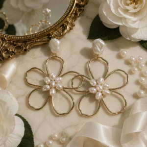 Camellia Pearl Earrings