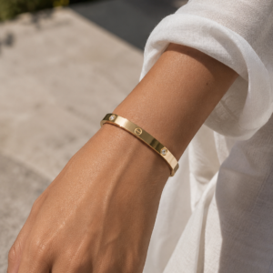 Oval Bangle Cuff - Stainless Steel