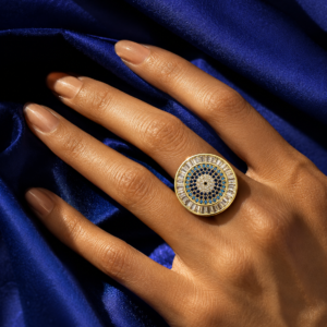 Gold Evil Eye Eclipse Ring