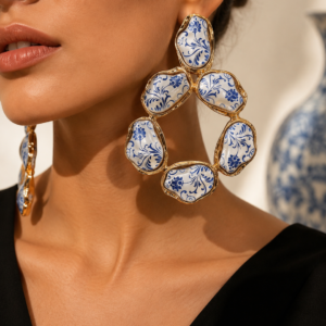 Portofino Porcelain Hoops