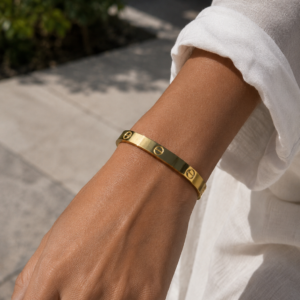 Oval Bangle Cuff - Stainless Steel