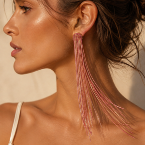 Rosé Rain Earrings