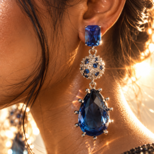 BLUE MAJESTIC DROP EARRINGS