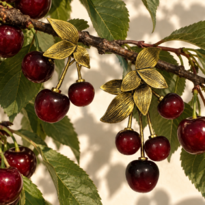 MIDNIGHT CHERRY EARRINGS