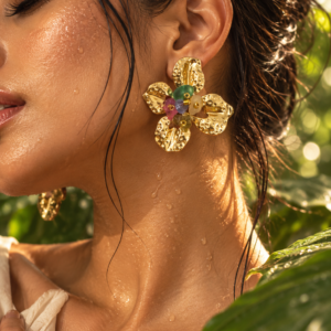 Golden Wildflower Earrings